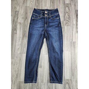 (3/$35) No Boundaries Jeans Womens 5 Blue Dark Wash High Rise Skinny Denim NoBo